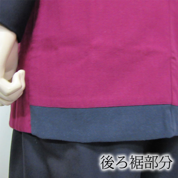 パッチワークリバーシブル羽織(ネイビー×ピンク)