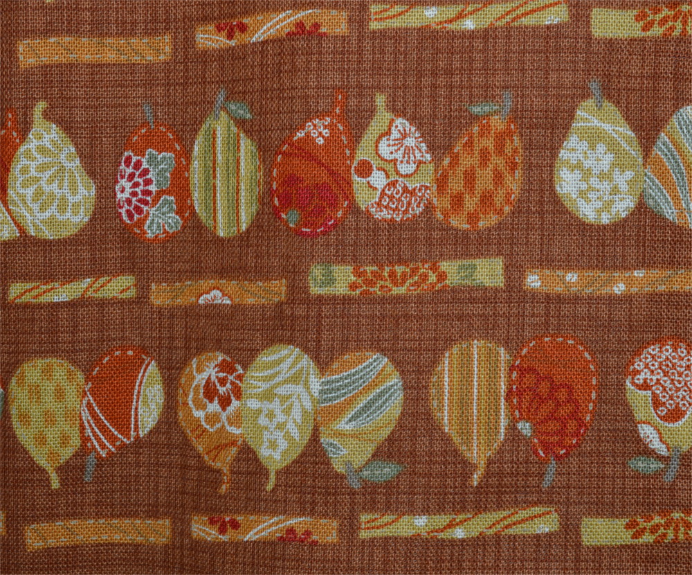 女性用半着 洋梨柄 /（赤茶）